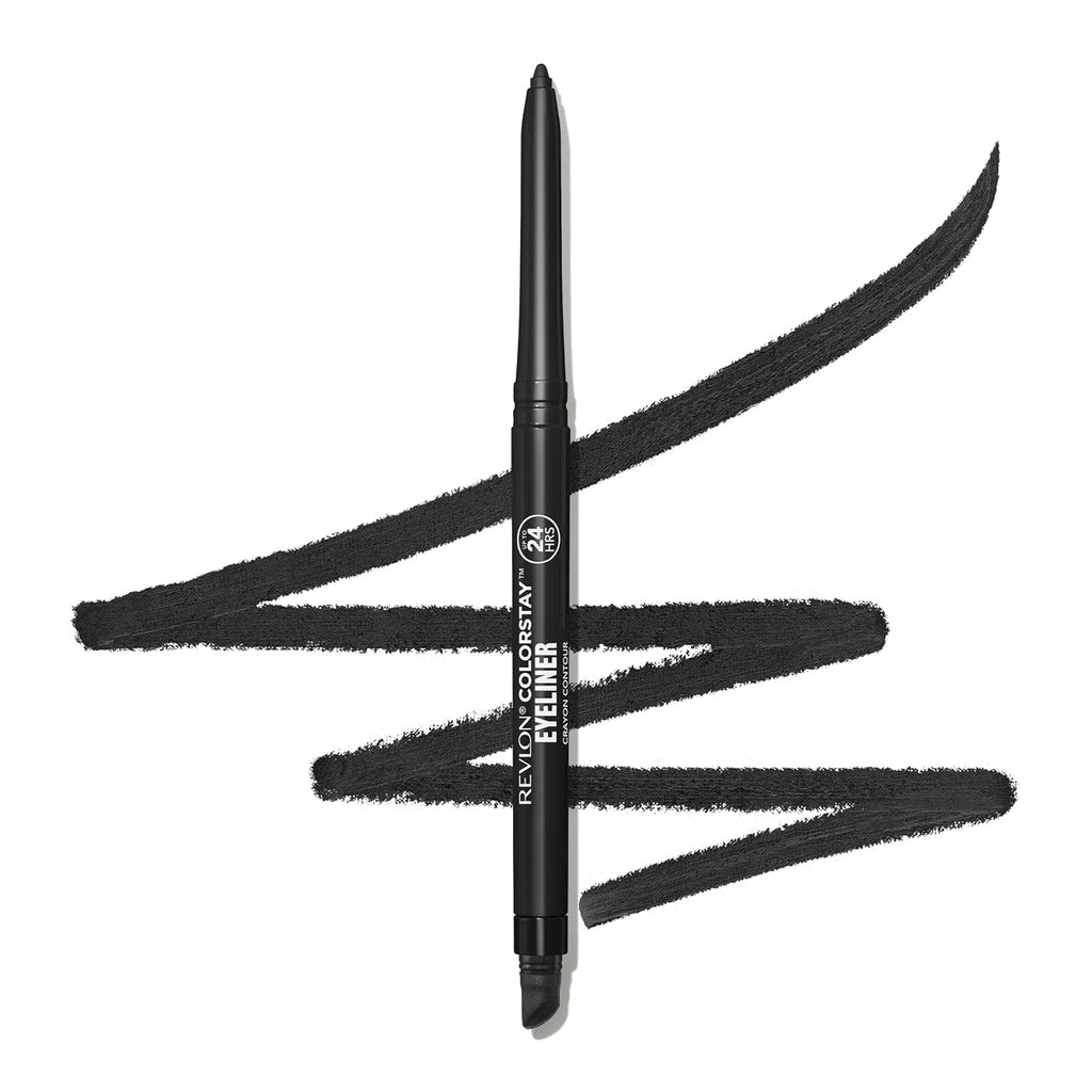 Revlon ColorStay Pencil Waterproof Eyeliner, Smudge-Proof, Eye Makeup with Built-In Sharpener, Long-Lasting, Matte Finish, 202 Black Brown, 0.01 oz