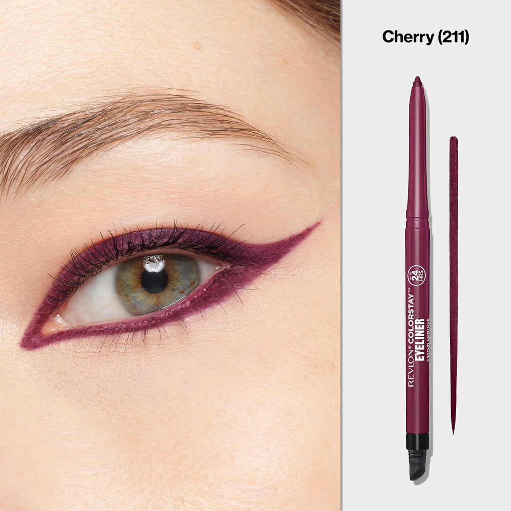 Revlon ColorStay Pencil Waterproof Eyeliner, Smudge-Proof, Eye Makeup with Built-In Sharpener, Long-Lasting, Matte Finish, 202 Black Brown, 0.01 oz