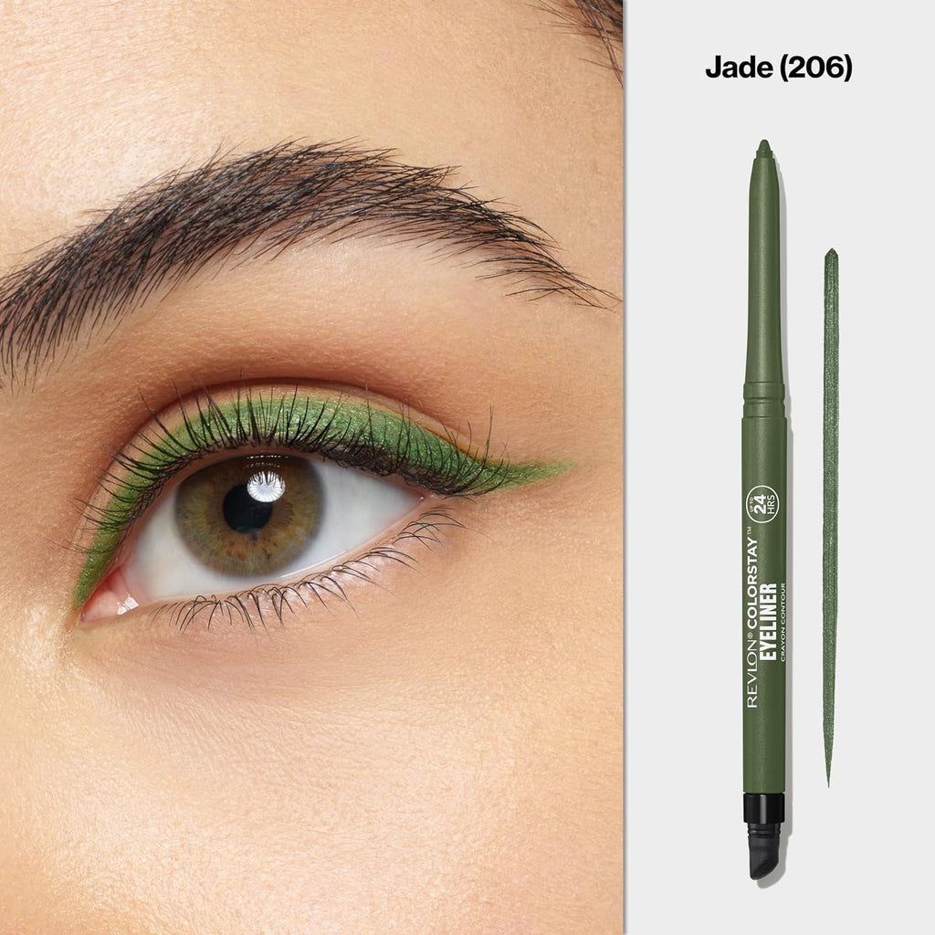 Revlon ColorStay Pencil Waterproof Eyeliner, Smudge-Proof, Eye Makeup with Built-In Sharpener, Long-Lasting, Matte Finish, 202 Black Brown, 0.01 oz
