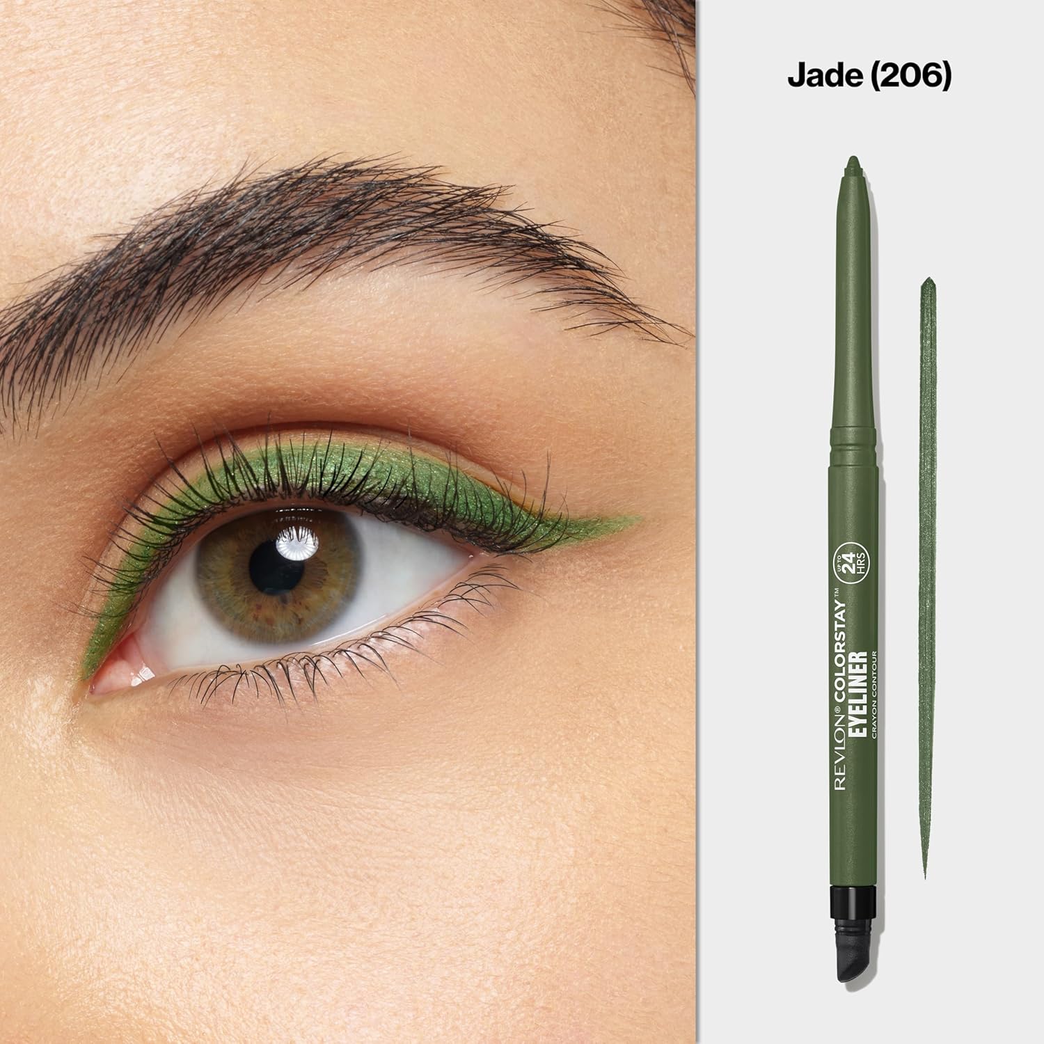 Revlon ColorStay Pencil Waterproof Eyeliner, Smudge-Proof, Eye Makeup with Built-In Sharpener, Long-Lasting, Matte Finish, 202 Black Brown, 0.01 oz