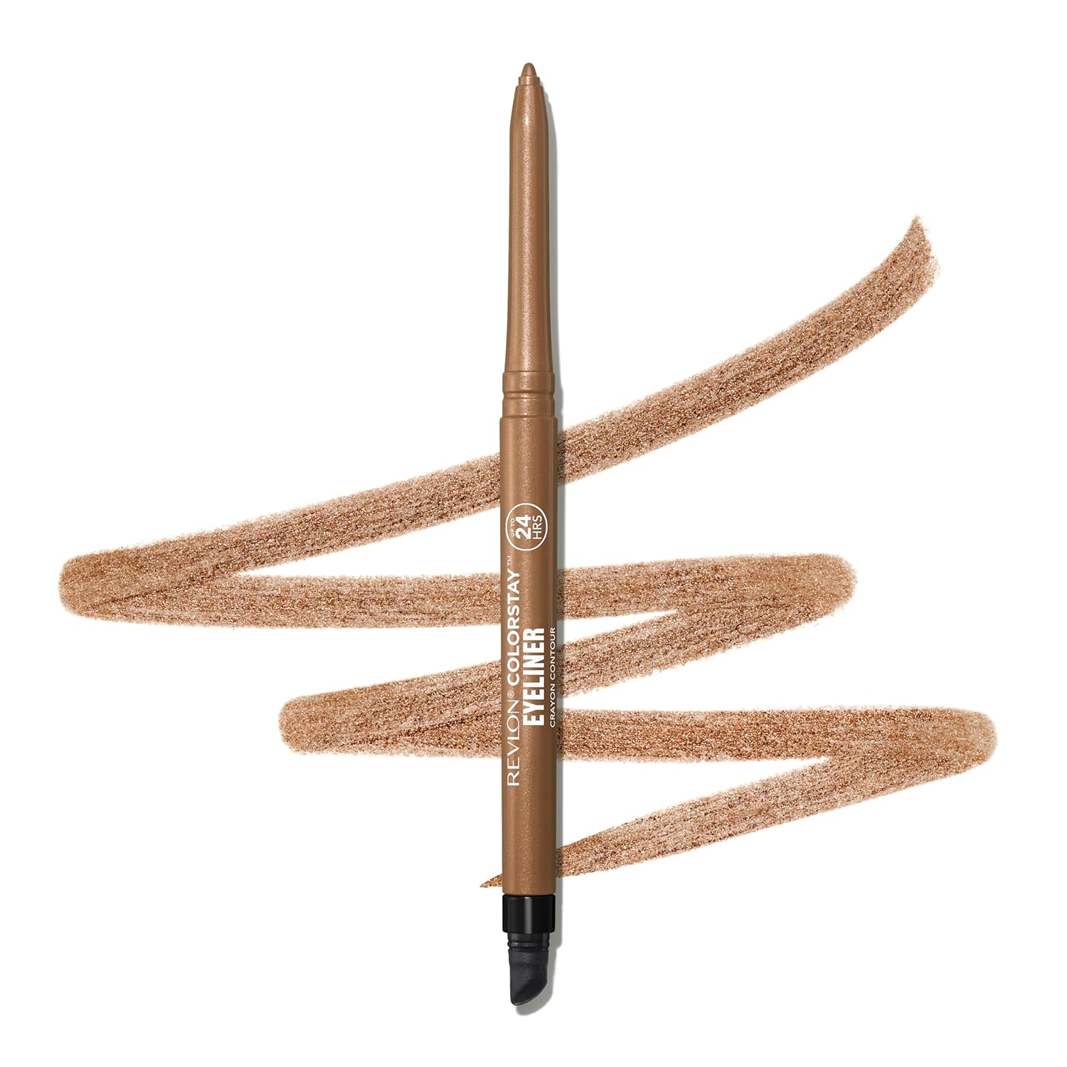 Revlon ColorStay Pencil Waterproof Eyeliner, Smudge-Proof, Eye Makeup with Built-In Sharpener, Long-Lasting, Matte Finish, 202 Black Brown, 0.01 oz