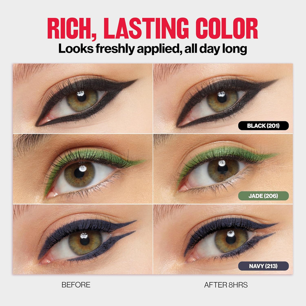 Revlon ColorStay Pencil Waterproof Eyeliner, Smudge-Proof, Eye Makeup with Built-In Sharpener, Long-Lasting, Matte Finish, 202 Black Brown, 0.01 oz
