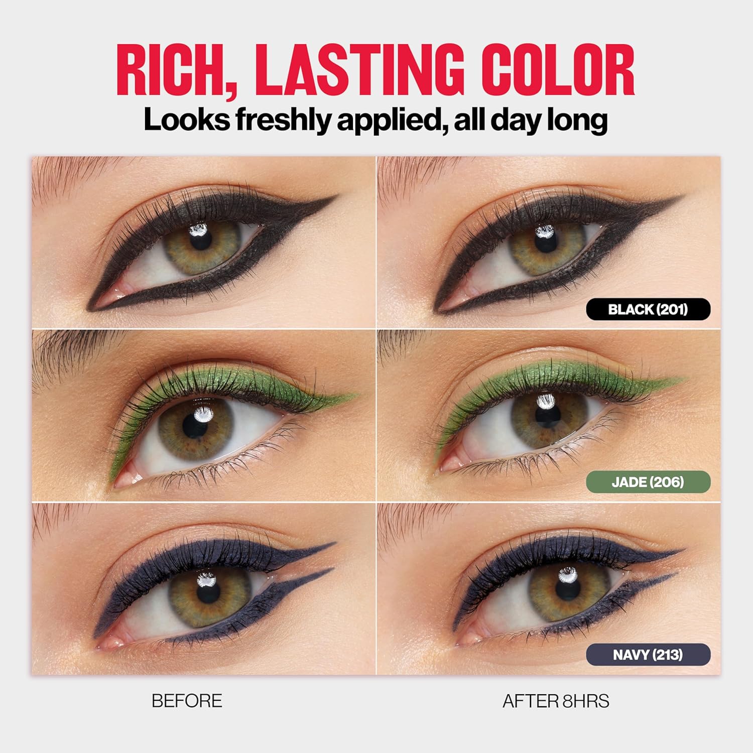 Revlon ColorStay Pencil Waterproof Eyeliner, Smudge-Proof, Eye Makeup with Built-In Sharpener, Long-Lasting, Matte Finish, 202 Black Brown, 0.01 oz