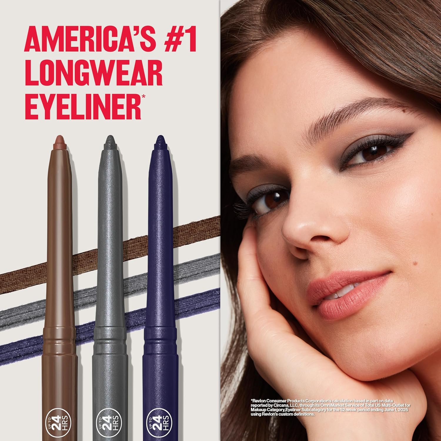 Revlon ColorStay Pencil Waterproof Eyeliner, Smudge-Proof, Eye Makeup with Built-In Sharpener, Long-Lasting, Matte Finish, 202 Black Brown, 0.01 oz