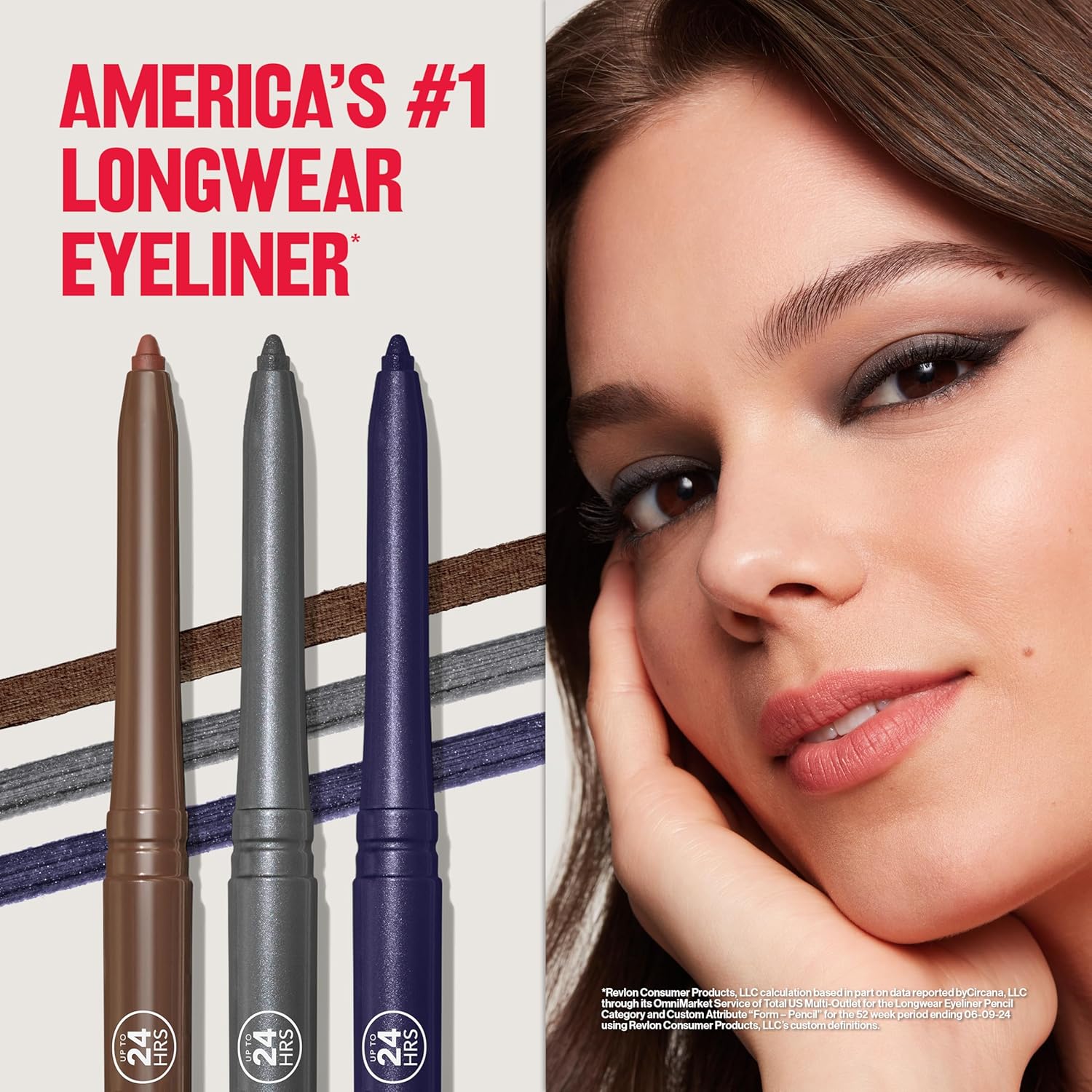 Revlon ColorStay Pencil Waterproof Eyeliner, Smudge-Proof, Eye Makeup with Built-In Sharpener, Long-Lasting, Matte Finish, 202 Black Brown, 0.01 oz